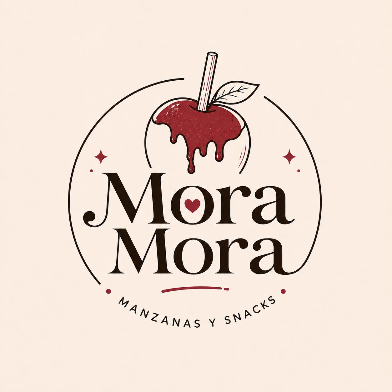 Manzana Mora Mora cubierta de chamoy y toppings